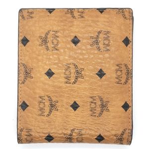 Authentic MCM Visetos Cognac Bifold Wallet